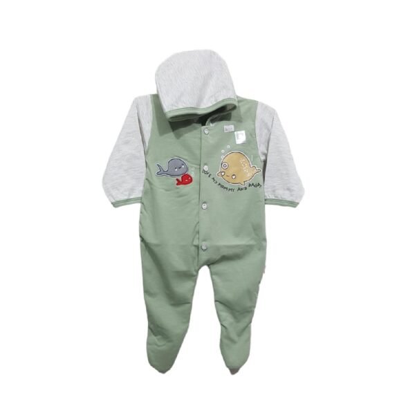 Uaka Jumper Panjang Tutup Kaki Topi Sambung Motif Love Mom & Dad 41/613522B - Image 2