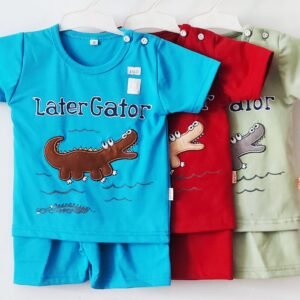 Uaka Setelan Oblong Pendek Motif Later Gator 41/618805