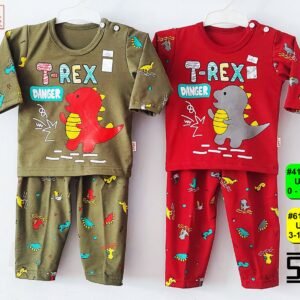 Uaka Setelan Oblong Panjang Motif T-Rex 41/619804