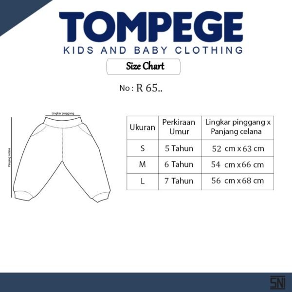 Celana Panjang Anak Laki Laki Tompege TP-653R - Image 4