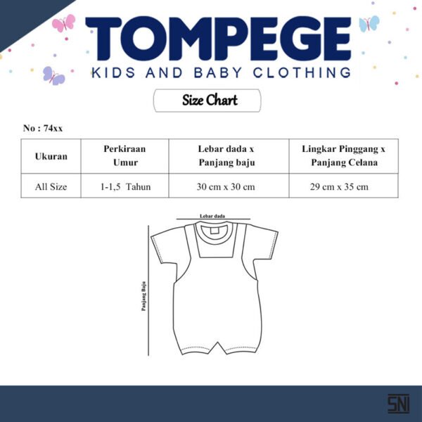 Setelan Jumpsuit Anak Laki Laki Tompege TP-7440B - Image 5