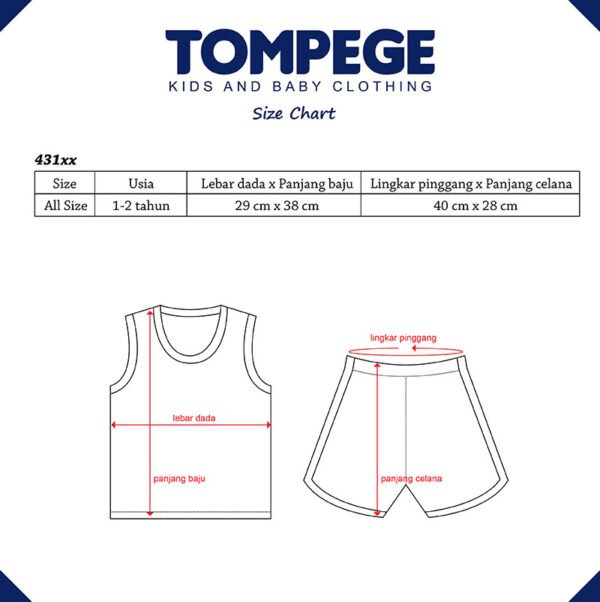 Setelan Singlet Anak Laki Cowok Tompege TP-43123B - Image 5