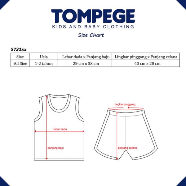 Tompege Setelan Singlet Anak Laki-Laki TP-573127 - Image 4
