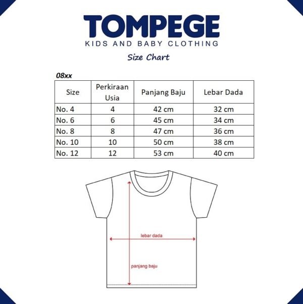 Tompege Kaos Atasan Oblong Anak Laki Cowok TP-0804 - Image 4