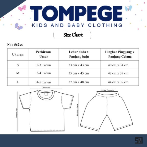 Setelan Oblong Anak Laki Cowok Tompege TP-56225 - Image 4