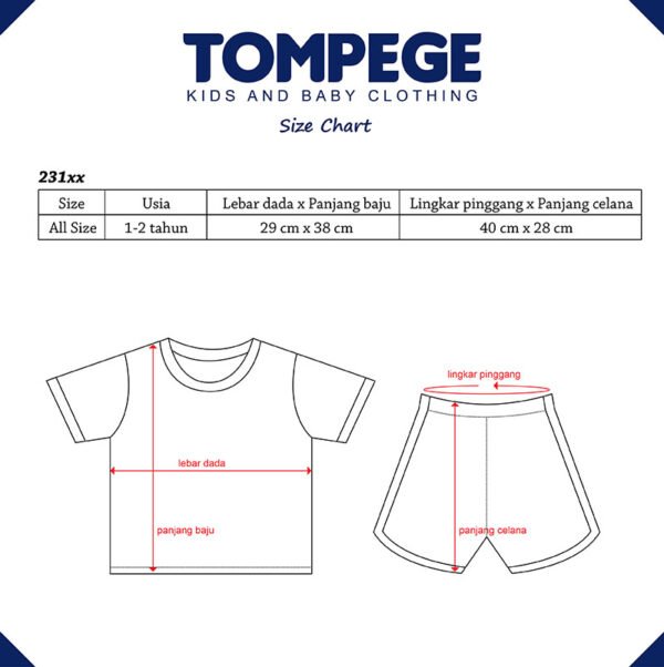 Setelan Oblong Anak Laki Cowok Tompege TP-23149B - Image 5