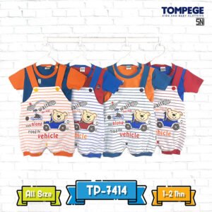 Setelan Jumpsuit Anak Laki Cowok Bear TP-7414