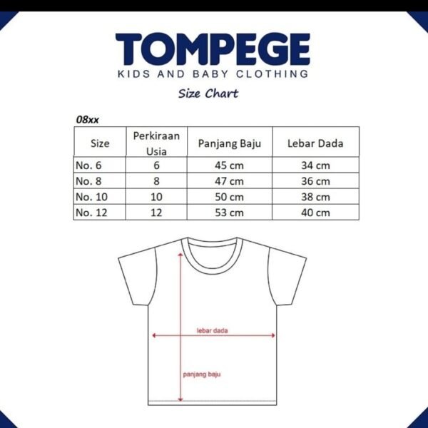 Tompege Kaos Atasan Oblong Anak Laki Laki TP-0819 - Image 5