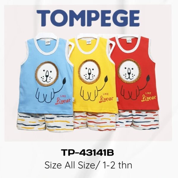 Setelan Singlet Anak Laki Cowok Tompege TP-43141B