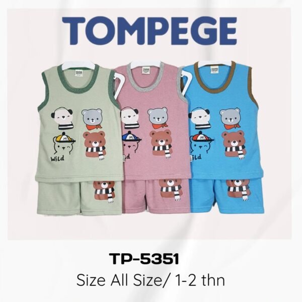 Setelan Singlet Anak Laki Cowok Tompege TP-5351