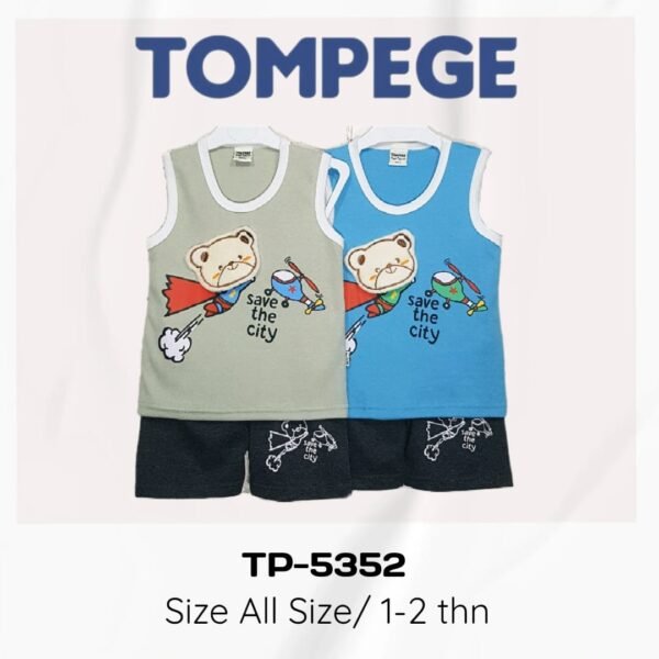 Setelan Singlet Anak Laki Cowok Tompege TP-5352