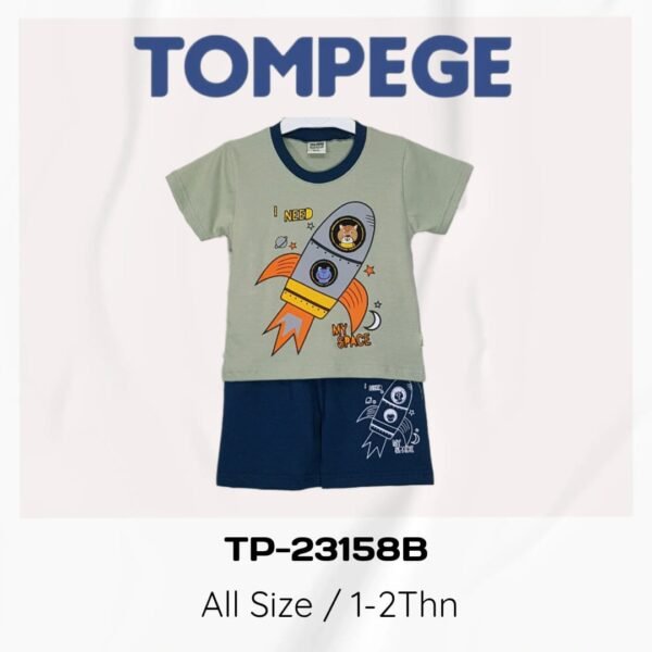 Setelan Oblong Anak Laki Cowok Tompege TP-23158B - Image 2