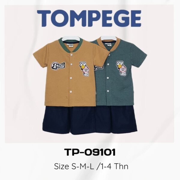 Setelan Oblong Kancing Anak Laki Cowok Tompege TP-09101