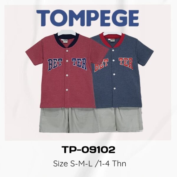 Setelan Oblong Kancing Anak Laki Cowok Tompege TP-09102
