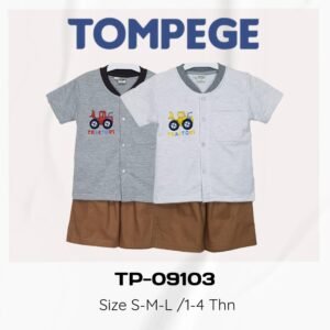 Setelan Oblong Kancing Anak Laki Cowok Tompege TP-09103