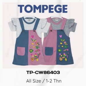 Setelan Jumpsuit/Kodok Rok Anak Perempuan Tompege TP-CW86403